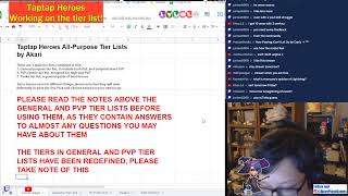 Taptap Heroes - Working on the Tier List!