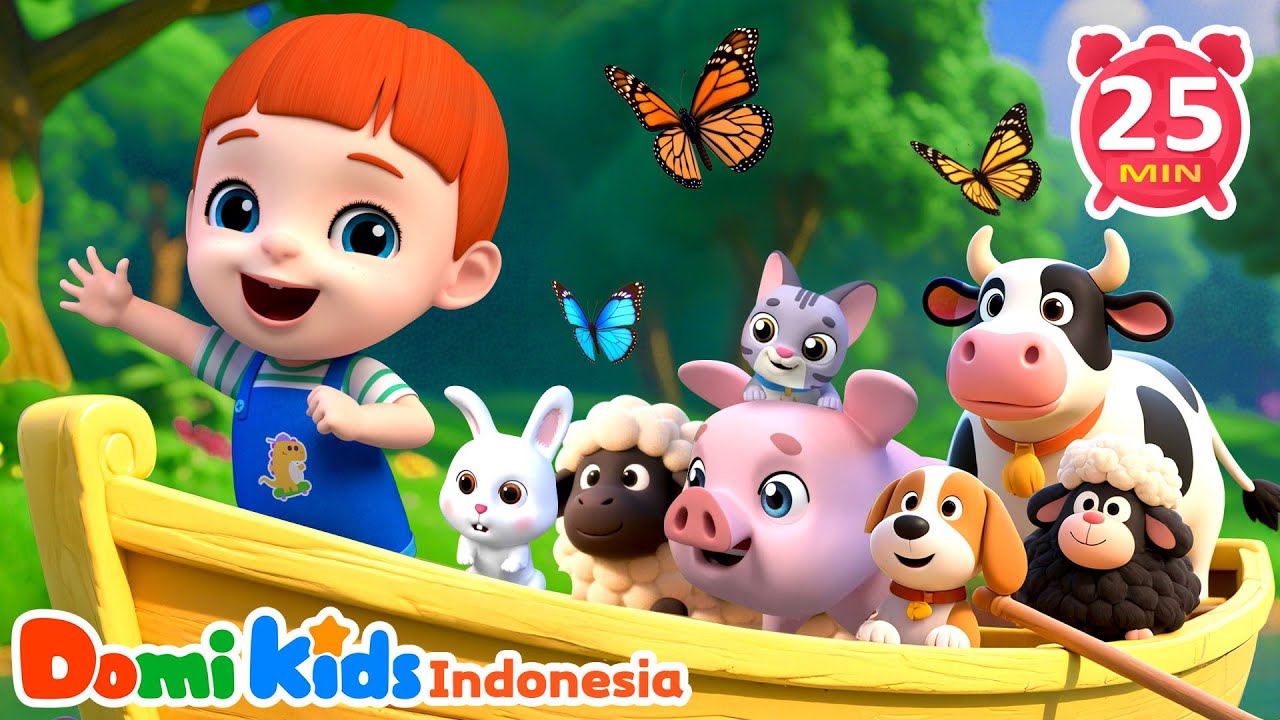 🚣 Ayo Mendayung! | Lagu Petualangan Anak | Lagu Hewan & Kumpulan Lagu Anak Indonesia | Domi Kids