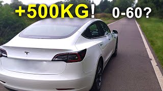 *SHOCKED!* HOW MUCH DOES WEIGHT AFFECT 0-60 IN A TESLA MODEL 3 ?