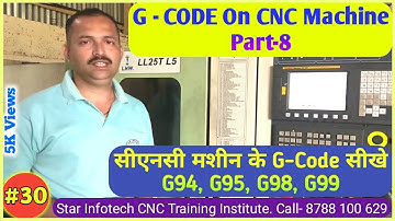 #30 G Codes for CNC / G94,G95,G98,G99 / G Code CNC Programming / CNC Machine Operator Training