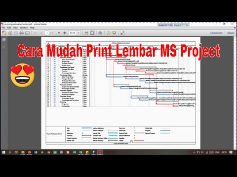 Video: Bagaimana cara mencetak proyek MS tanpa bagan Gantt?