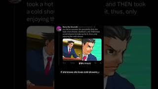 Ace Attorney Cold Shower Twitter Argument
