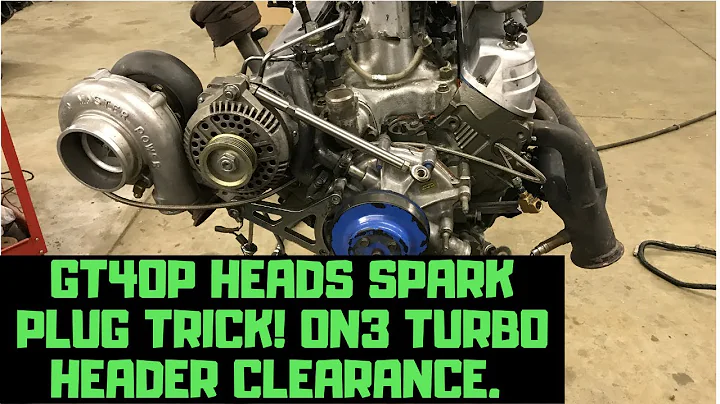 HEADER Clearance & Spark Plug TRICK! GT40 & GT40P Heads Fox Body Mustang On3 Turbo Drag Car