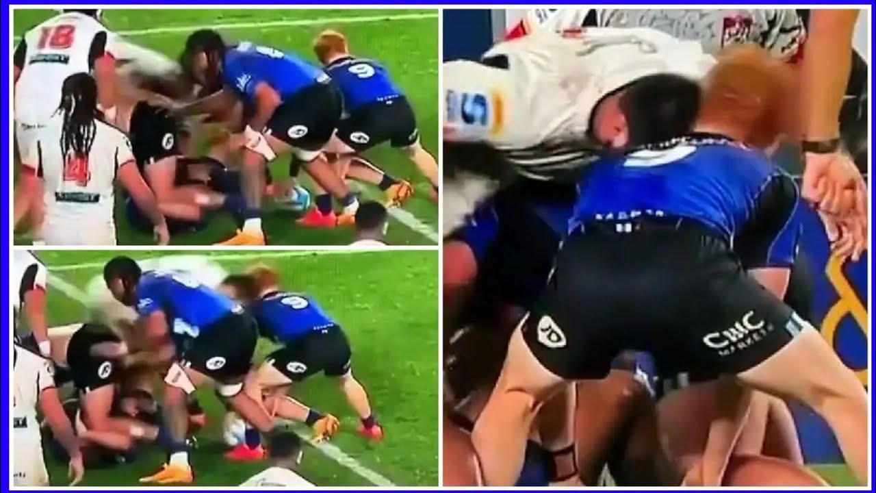 LUKE JACOBSON ESCAPES RED CARD for 'FLYING HEADBUTT' on Finlay Christie 🏉❌ |  Chiefs vs Blues