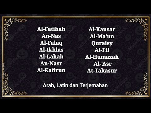 Al-Fatihah dan surah pendek, arab, latin dan terjemahan, untuk Sholat Ustadz Wahidu Rahman