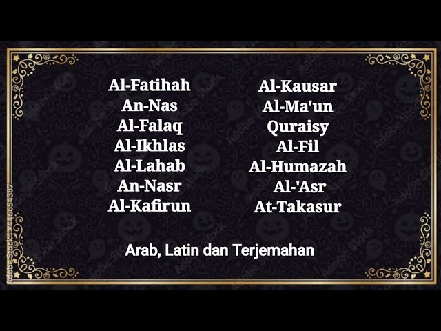 Al-Fatihah dan surah pendek, arab, latin dan terjemahan, untuk Sholat Ustadz Wahidu Rahman class=