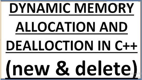 new and delete in c++ | DYNAMIC MEMORY ALLOCATION USING NEW AND DELETE OPERATORS IN C++ (HINDI)
