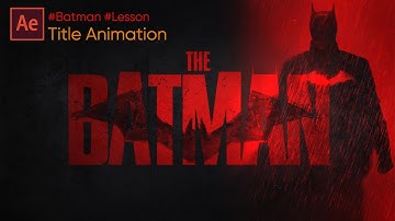 Batman 2022 Title Animation | After effects tutorial | No Plugins required | Visual Art Stellar