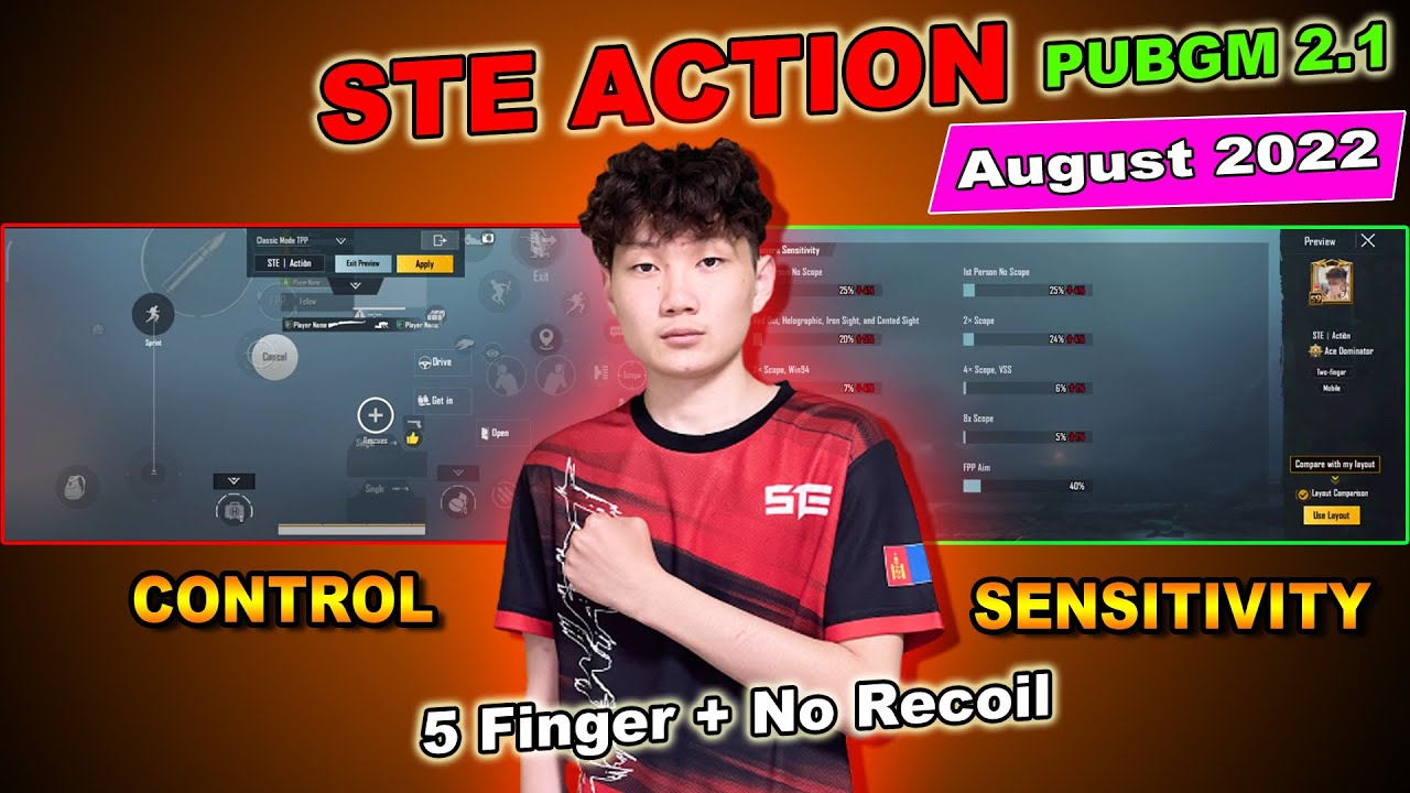 UPDATE 2.1 STE ACTION Sensitivity Code & Control | Best Sensitivity PUBG Mobile 2022