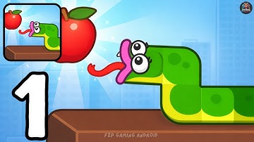 Snake Puzzle: Slither to Eat Level 1 - 10 (Android, iOS) – Part 1 Gameplay Walkthrough Offline Game