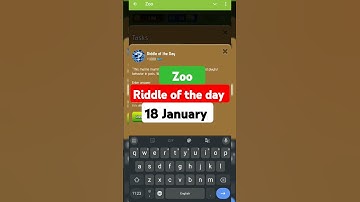 Riddle Of The Day Zoo 18 January  | riddle of the day code answer #cryptocurrency