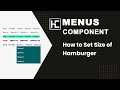 How to Set Size of Hamburger