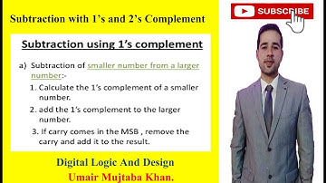 Subtraction with 1s and 2s Complements | Questions | Examples | Rules | Umair Mujtaba Khan