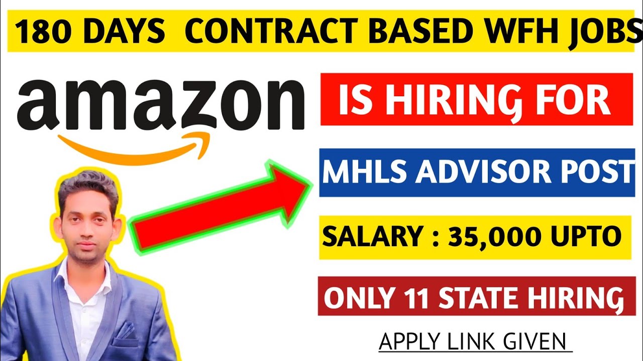 Amazon Is Hiring For 180 Days Contract based WFH Jobs|| Jobs in Amazon ...