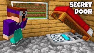 I found SUPER SECRET PASSAGE under BED in Minecraft ! What's INSIDE the BED TUNNEL ? BETTER STAIRS