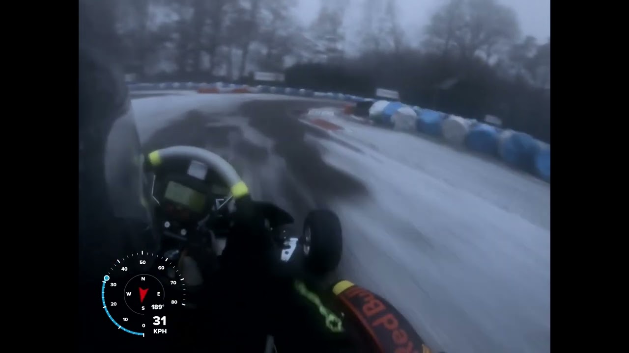 Kartbaan Eefde in de sneeuw
