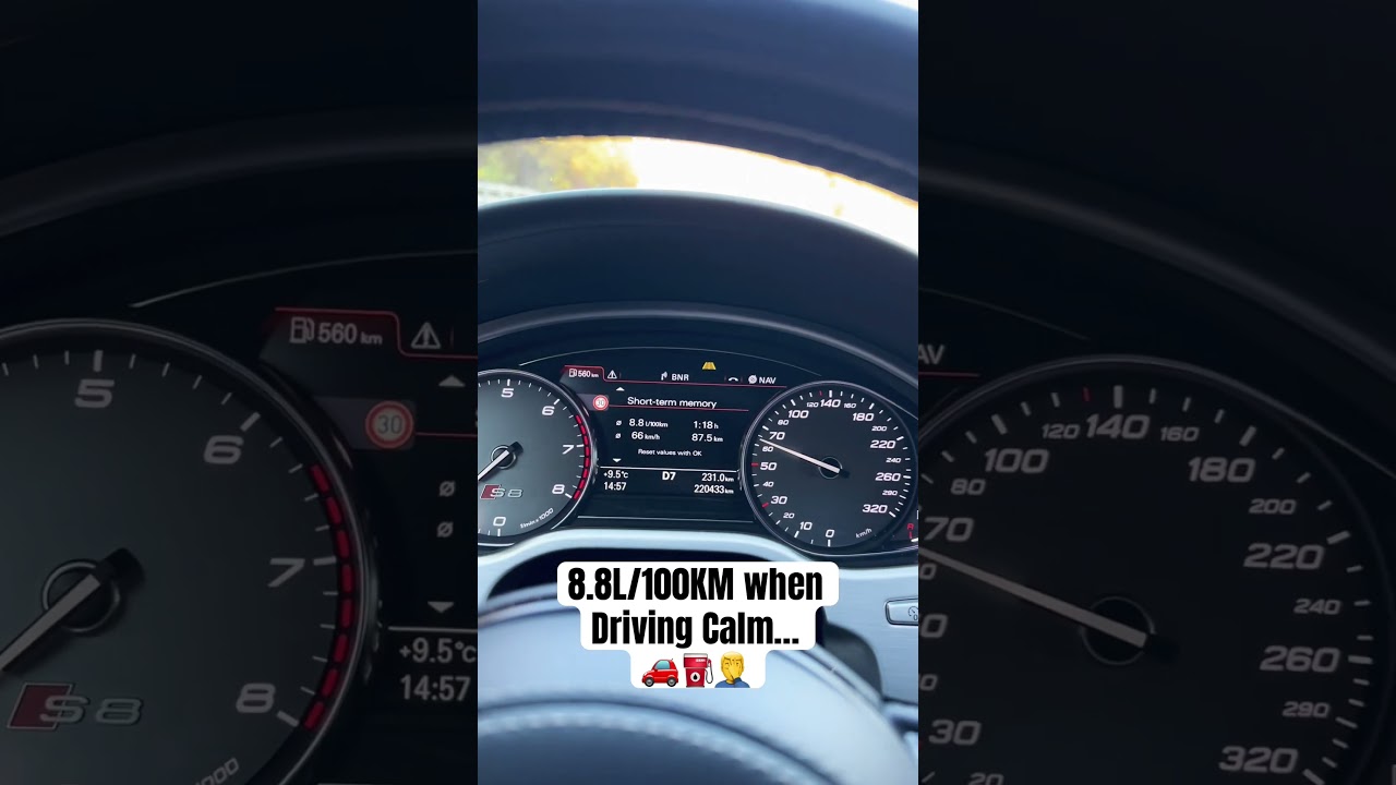 Audi S8 4.0TFSI V8 Fuel Consumption Test! 