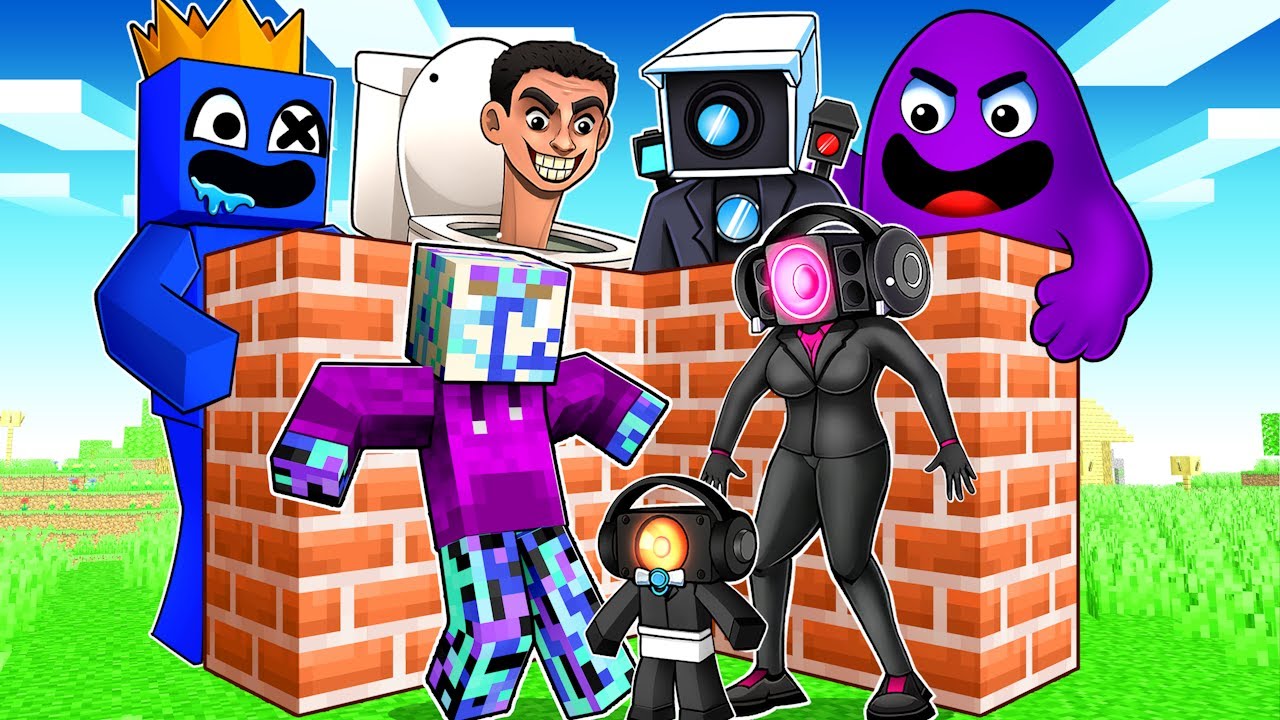 Build to SURVIVE with SPEAKER FAMILY in Minecraft!!