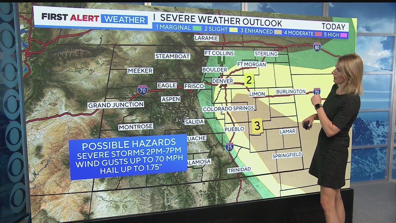 Scattered severe storms develop in Denver metro area Saturday - YouTube