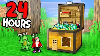 Mikey and JJ Survive 24 Hours inside a Chest in Minecraft (Maizen)