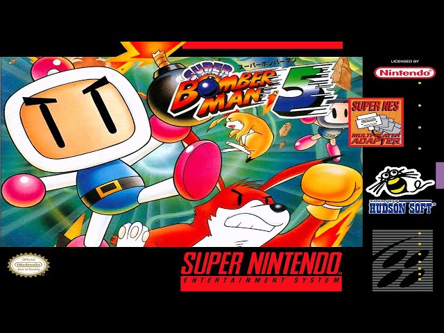 Gaming Relics - Super Nintendo - Vertical Style - Super Bomberman 5