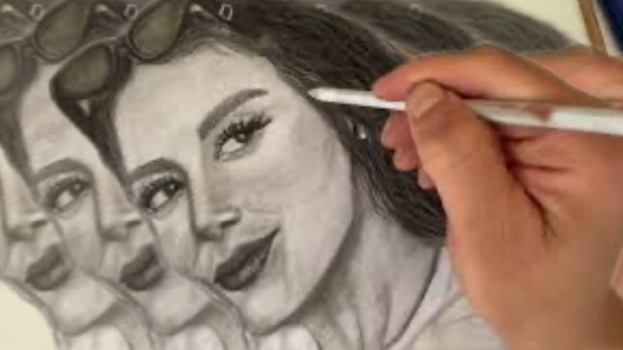 How I Drew My Sister’s Curly Hair and Glasses 