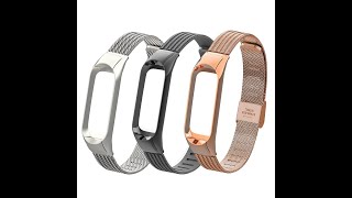 Металлический ремешок для браслета Xiaomi Mi Band 2, 3, 4, 5.