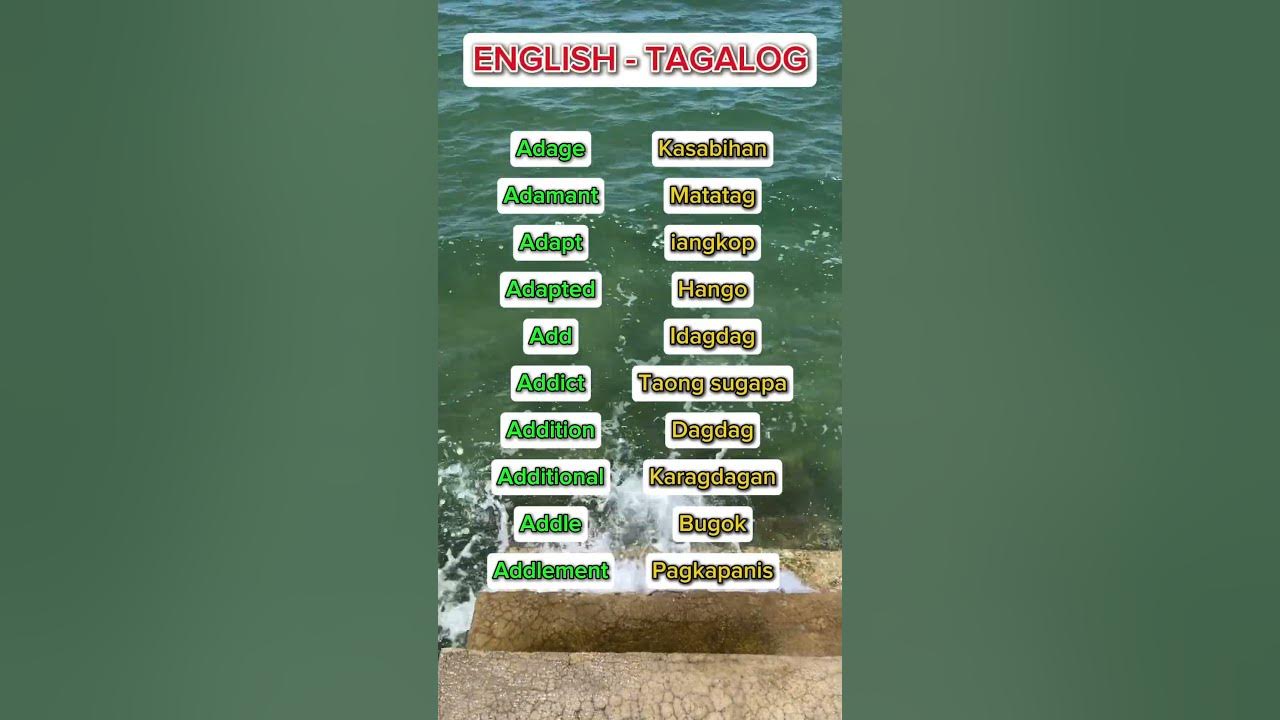 329 English Tagalog Translation reels shorts short video 