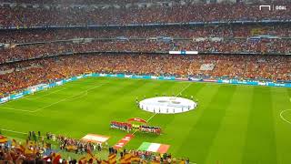 Himno de España en el Santiago Bernabéu