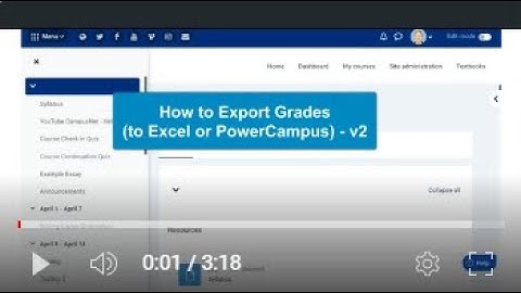 How to Export Grades (to Excel or PowerCampus) - v2