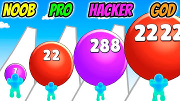 PuffUp Runner - NOOB vs PRO vs HACKER vs GOD