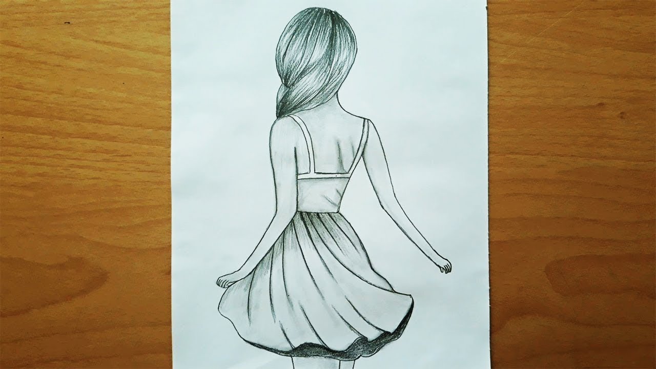 Şık Elbiseli Kız Nasıl Çizilir \ Girl Dress Drawing - YouTube