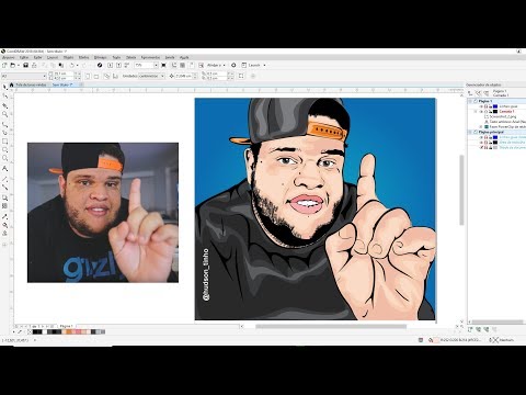 TRANSFORMAR FOTO EM DESENHO CARICATURA LOGOMARCA COREL DRAW