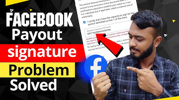 Facebook payout signature problem solved।Fix Signature Verification।Tax Information Facebook Payouts