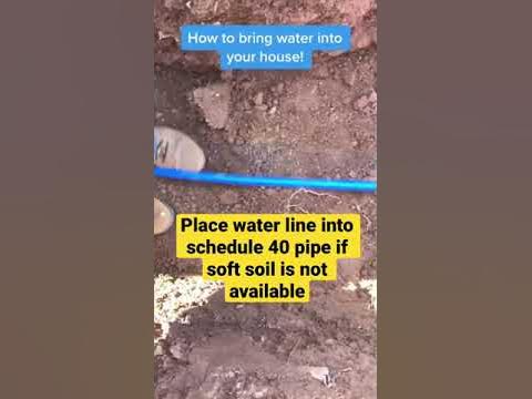 How to run a water line from a meter and into your house! #shorts #