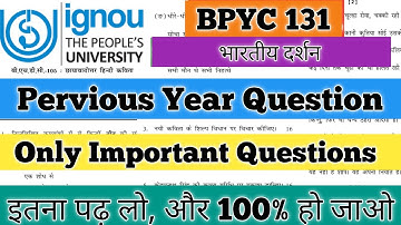 BPYC 131 Important Questions BPYC 131 Important Questions December 2025 BPYC 131 लोक प्रशासन IGNOU 