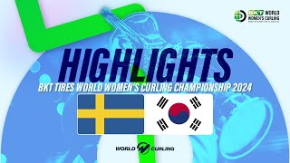 SWEDEN v KOREA - BKT Tires World Women's Curling Championship 2024 - Highlights
