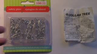 Target OVERcharges for safety pins!! -- Dollar Tree finds