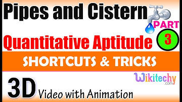 Pipes and Cistern 3 aptitude tricks for placements online videos lectures exams