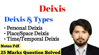 Deixis in Pragmatics | Types of Deixis | Personal Deixis | Place Deixis | Time Deixis| in Urdu/Hindi