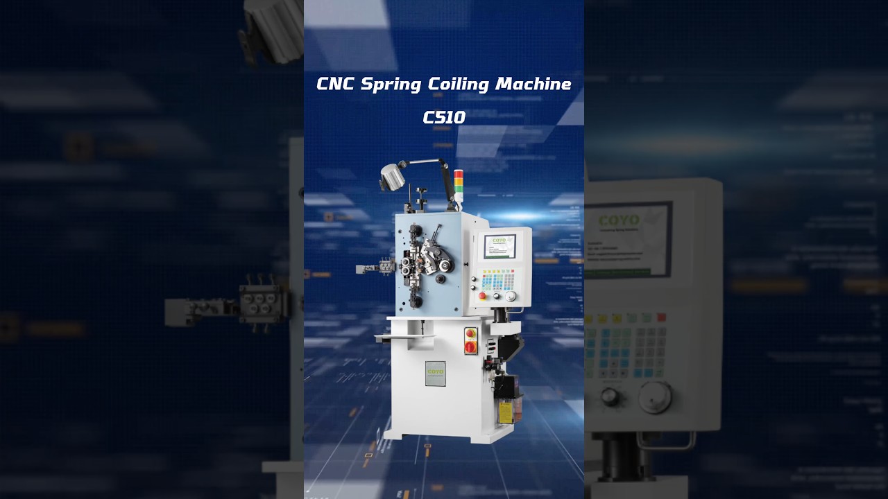 COYO C510 CNC Spring Coiling Machine | 0.1mm Wire Compression Spring Production. 
