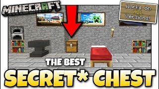 Minecraft - EASY SECRET CHEST  [ The Best ][ Redstone Tutorial ] Works on ALL Versions !