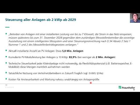 57. Energy-Charts Talks 02.03.2026: EEG-Novelle und Netzanschlusspaket