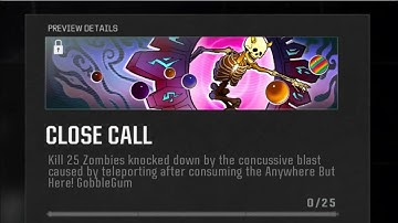How To Unlock The “Close Call” Calling Card- Blackops 6 Zombies Challenge.