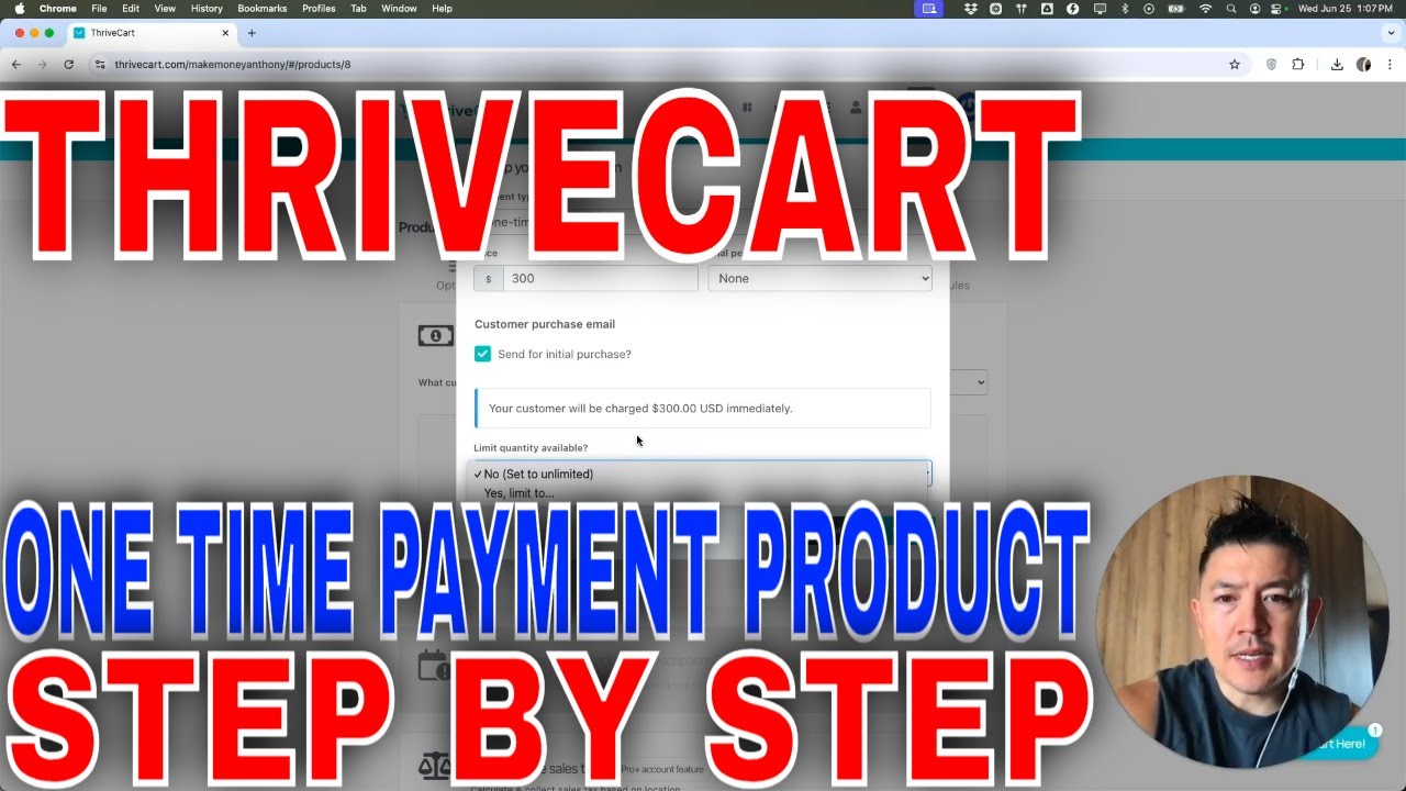 ✅  How To Create One Time Payment Product In ThriveCart🔴