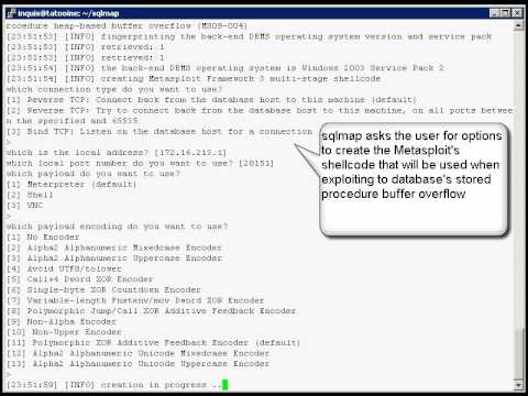 Official sqlmap video demonstration 12