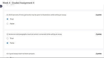 IIT Madras English 2 Week 4 Graded Assignment