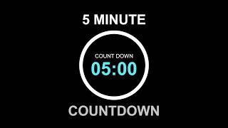 5 Minute Countdown Timer - Tick Sound | Dynamic Circle | 4K UHD | Ending Beep