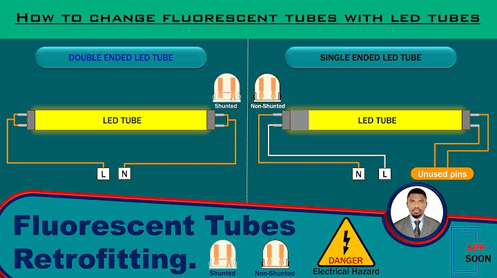 HOW TO CHANGE FLUORESCENT TUBES WITH LED TUBES; " RETROFIT"