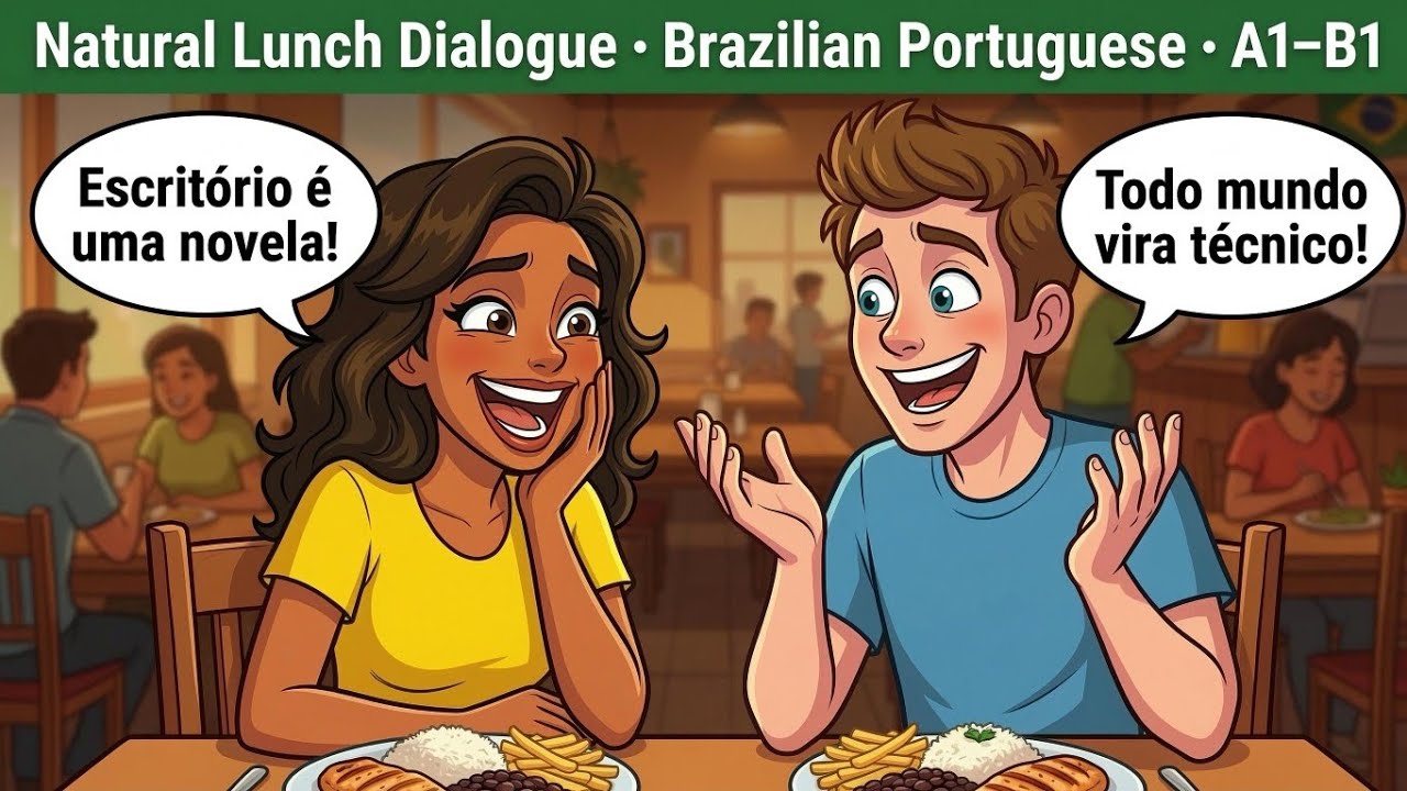 What Two Brazilians Talk About Over Lunch — Natural Portuguese Dialogue